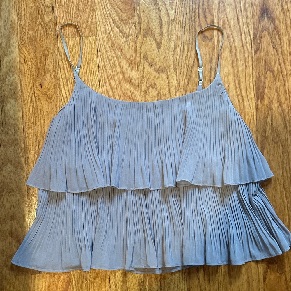 Forever 21 Casting LA Gray Ruffle Camisole Top